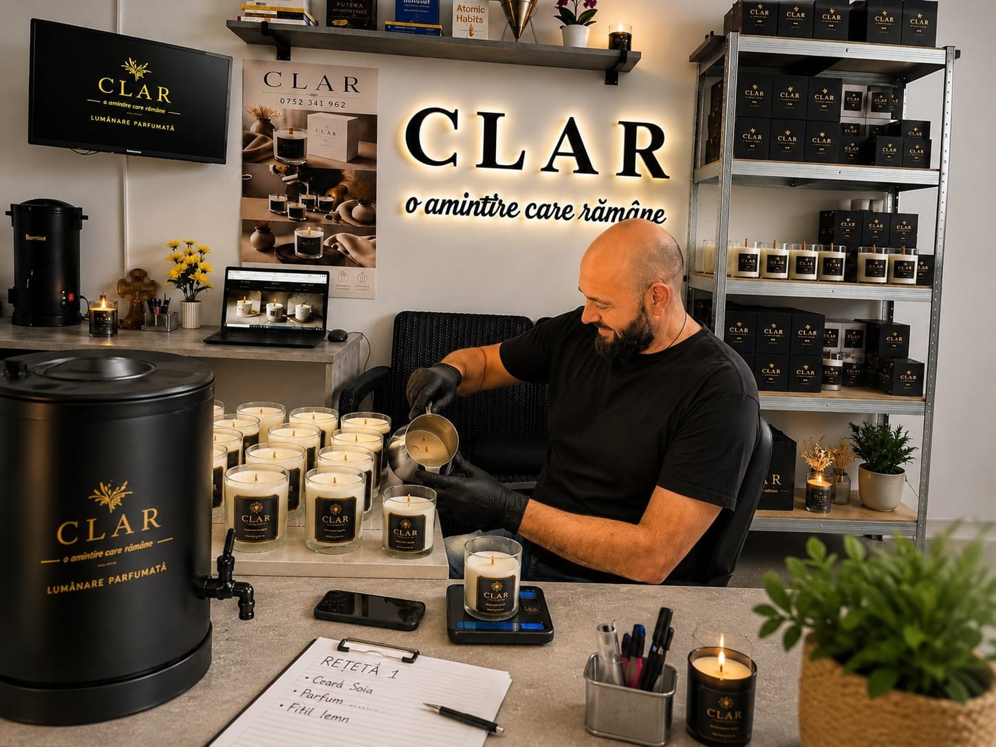 Atelierul CLAR — turnarea unui lot, Rețeta 1