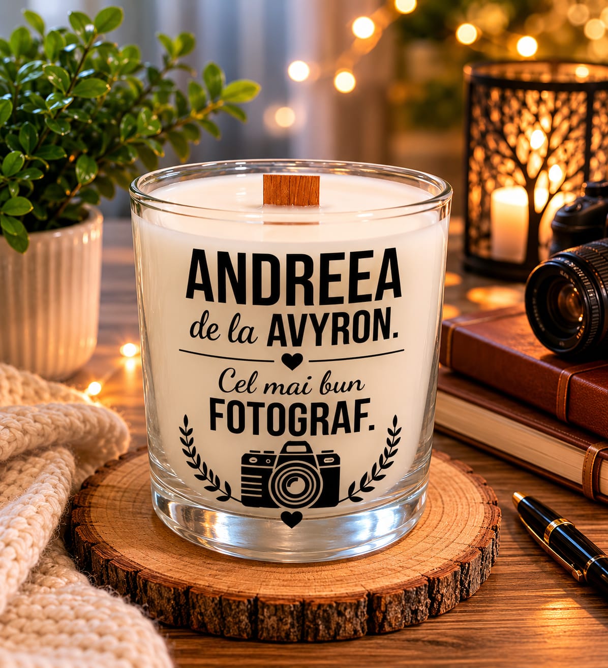 Lumânare personalizată Pentru Andreea de la Avyron — cel mai bun fotograf