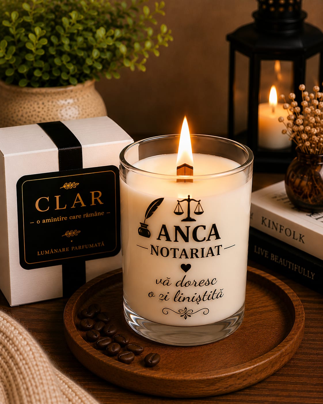 Lumânare personalizată Anca — notariat